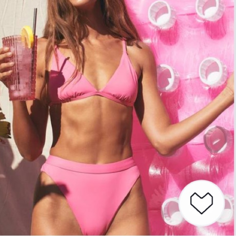 Vibrant Pink Tie Bikini Set- Lulus